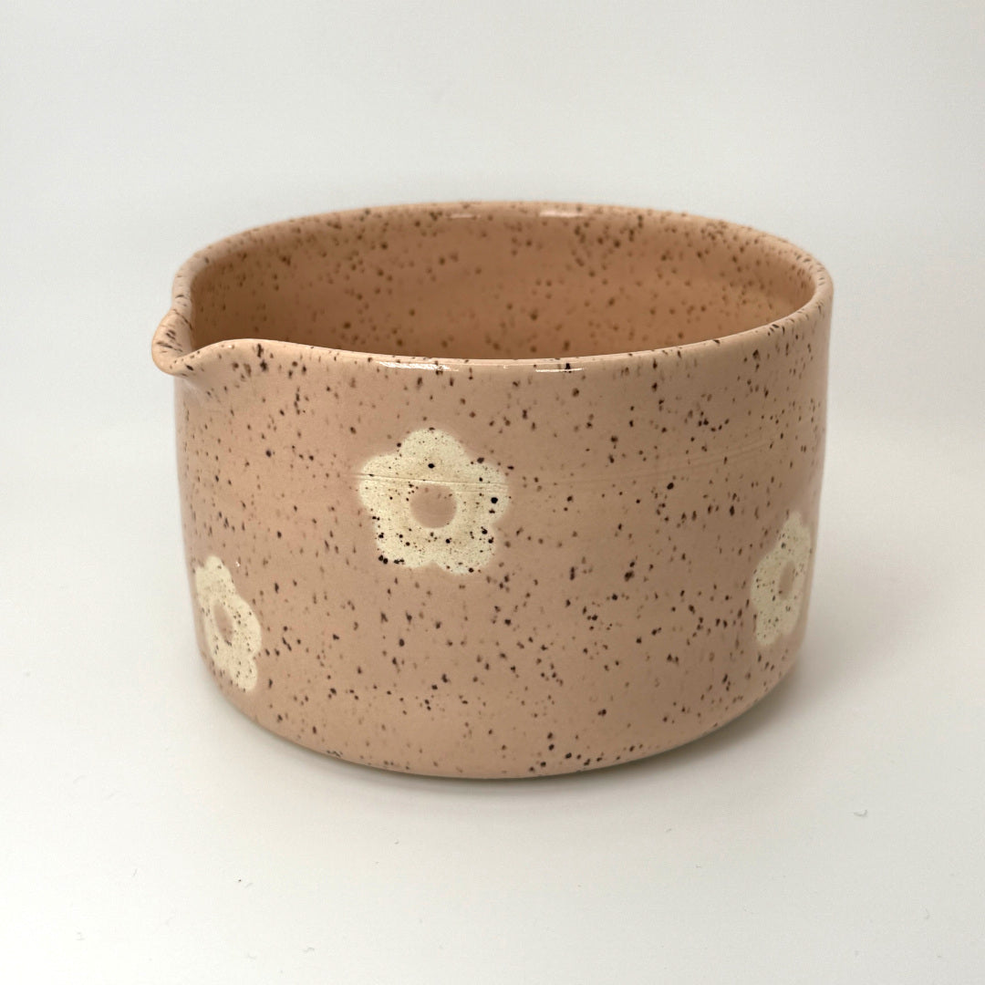 A pink Chawan by Lila's Clayground