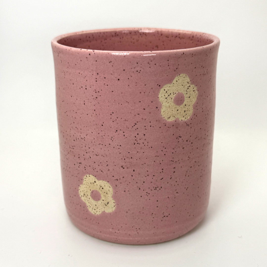 Pink Flower Mug - Lila's Clayground