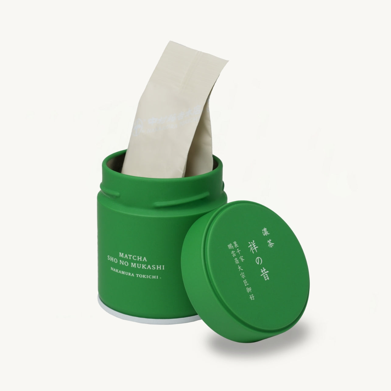 Sho-no-Mukashi Matcha - Nakamura Tokichi - 40 Gram Tin Open