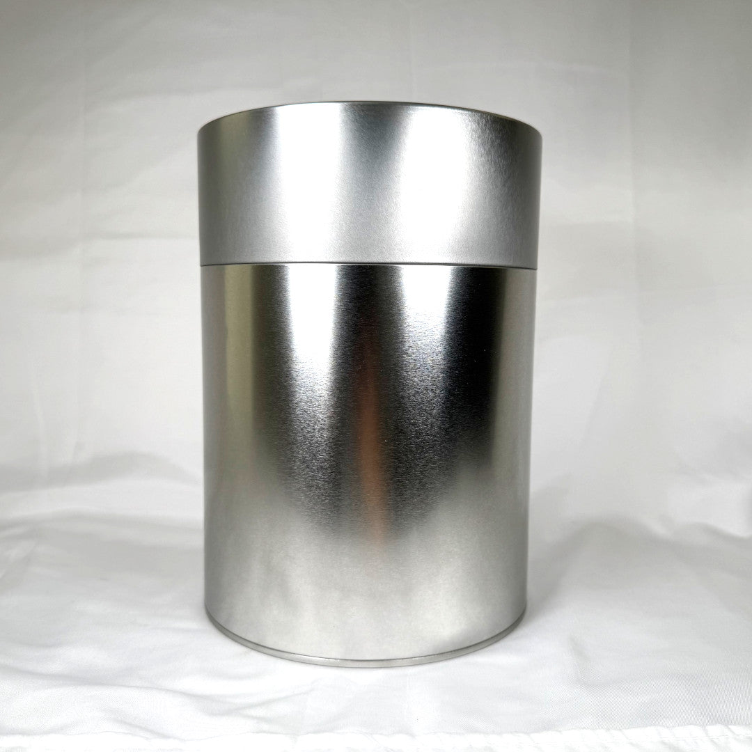 Silver Tin Canister Wide - Kotodo - 1200 Gram Tin Can