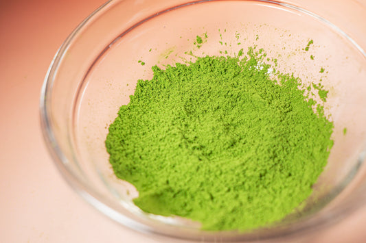 Vibrant Rya Matcha powder in a bowl
