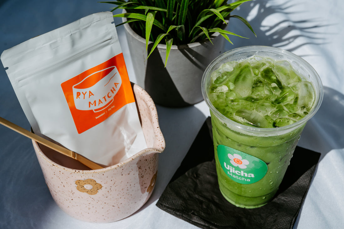 Rya Matcha ready to drink at a Ujicha pop up event