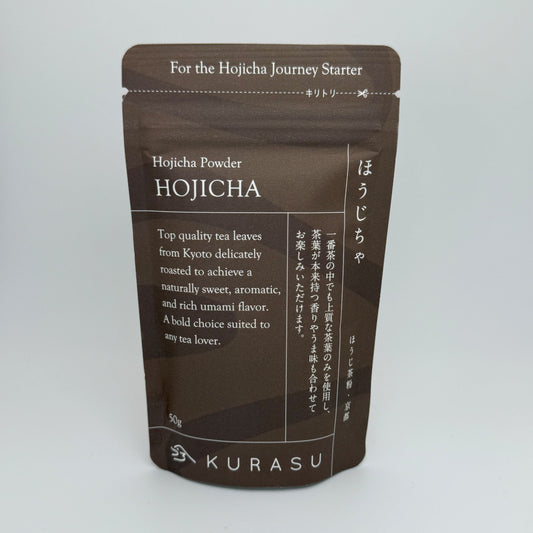 Hojicha Powder by Kurasu. An 50 gram bag.