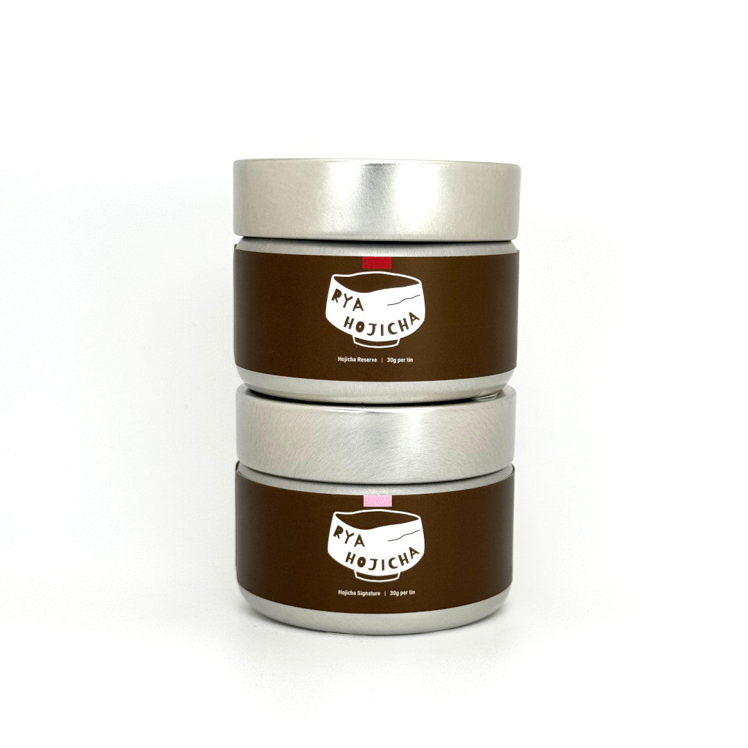 Hojicha Signature and Hojicha Reserve Hojicha Duo Bundle - Rya - 30 Gram Tin Cans