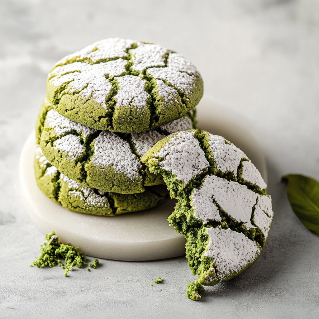 Matcha Crinkle Cookie - Kait Balbin