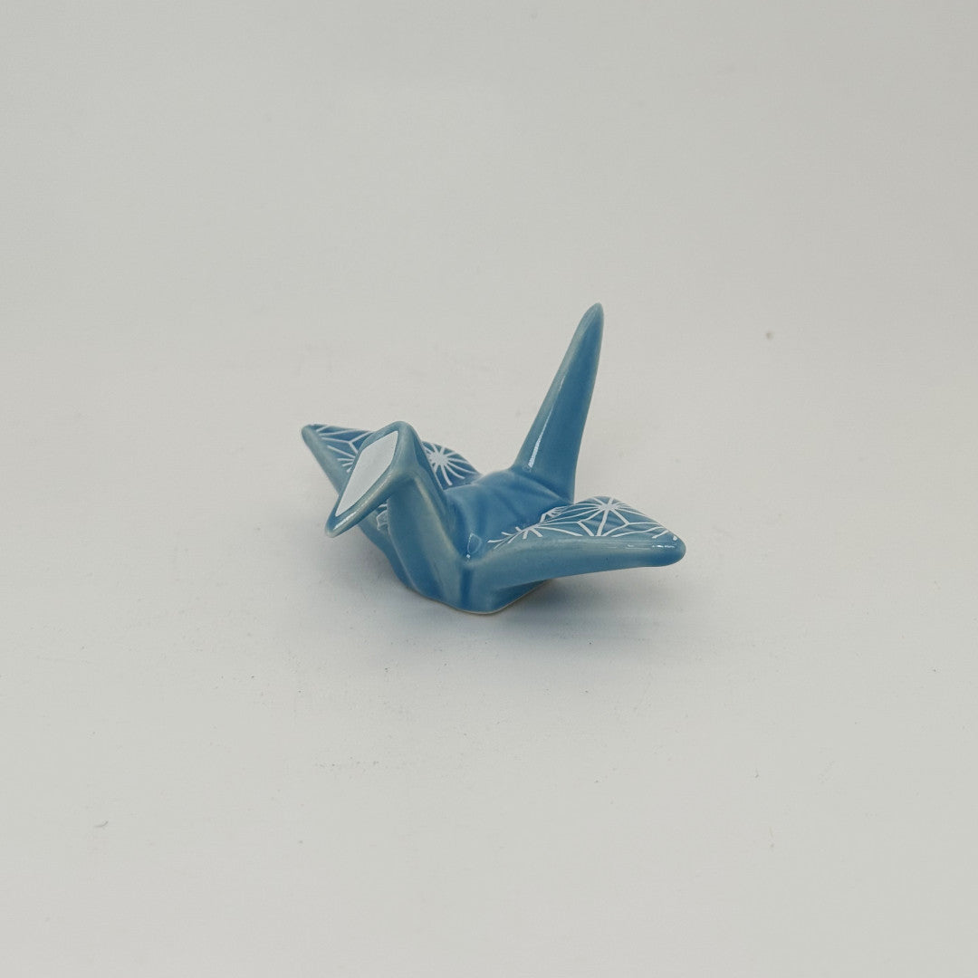 Matcha Scoop Rest - Blue and White Crane