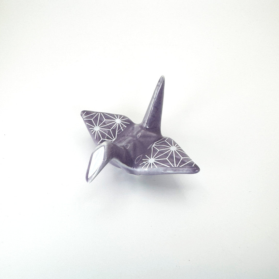 Matcha Scoop Rest - Purple and White Crane