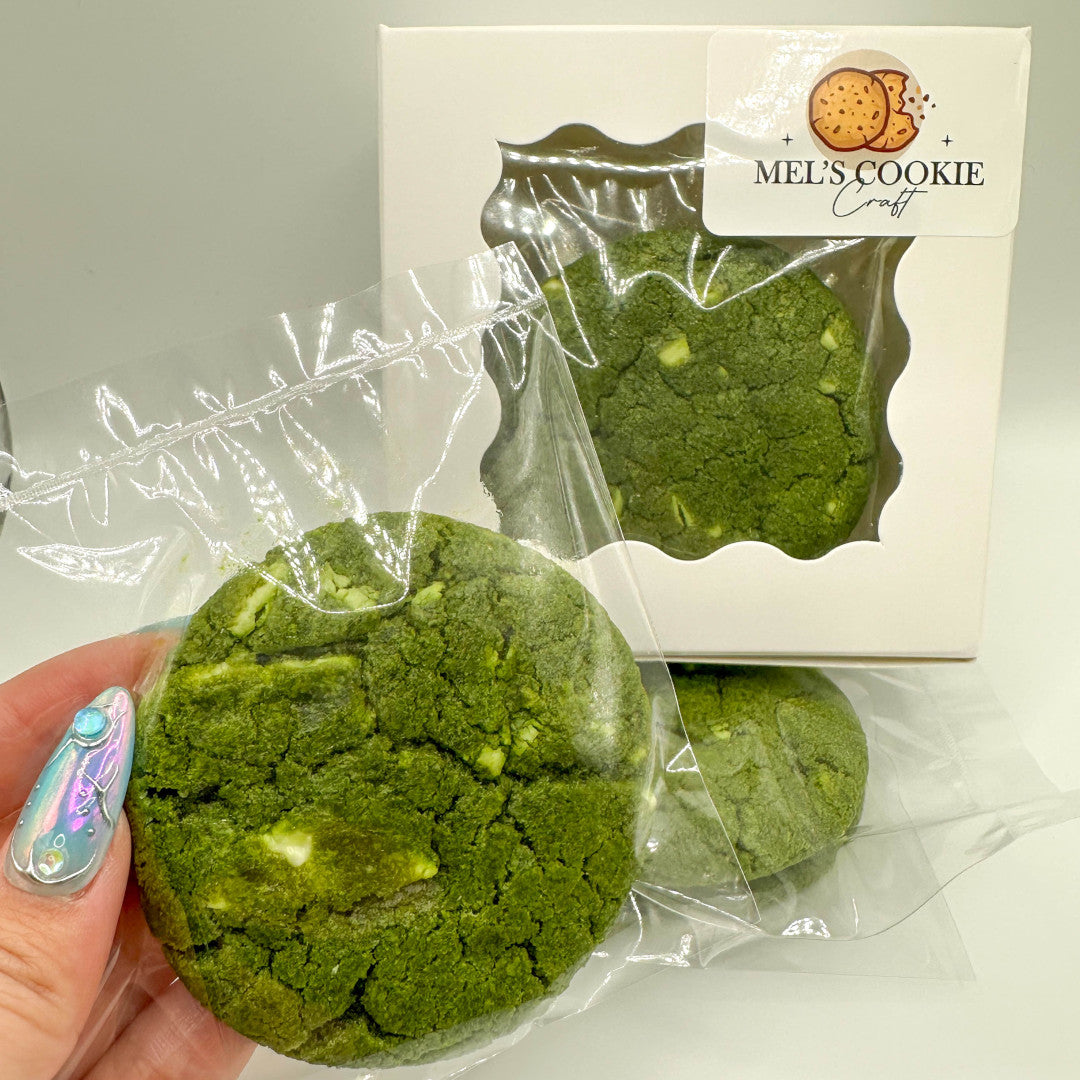 Mel's Cookie Craft in Case. Matcha cookies.